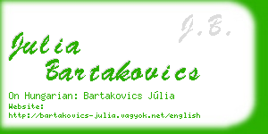julia bartakovics business card